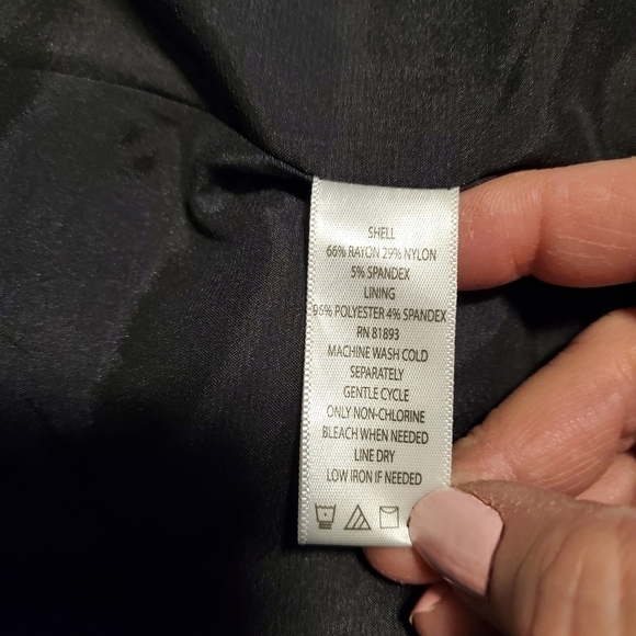 G.I.L.I Black & Gray Camo Print Ponte Knit Blazer Lined Size 10 - Picture 10 of 12